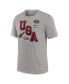 Фото #2 товара Men's Heather Gray Georgia Bulldogs Blitz Roll Call Tri-Blend T-Shirt