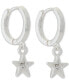 ფოტო #11 პროდუქტის Tri-Tone 3-Pc. Set Crystal & Star Charm Hoop & Threader Earrings