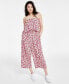 ფოტო #1 პროდუქტის Women's Sandbar Ditsy-Floral Print Jumpsuit