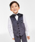 ფოტო #2 პროდუქტის Toddler Boys Dress Shirt, Vest, Pants and Bow-Tie, 4 Piece Set