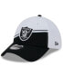 Men's White, Black Las Vegas Raiders 2023 Sideline 39THIRTY Flex Hat