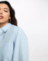 ASOS DESIGN oversized shirt in blue and white stripe