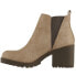 Dirty Laundry Lisbon Round Toe Chelsea Platform Booties Womens Beige Casual Boot