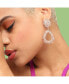 ფოტო #2 პროდუქტის Women's Silver Corroded Drop Earrings