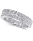 ფოტო #1 პროდუქტის Cubic Zirconia Beaded Band in Sterling Silver