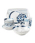 Blue Bay Melamine 20-Piece Dinnerware Set, Service for 4