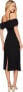 Flynn Skye 263653 Womens Morgan Midi Sheath Dress Solid Black Size Medium