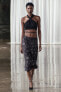 Zw collection beaded embroidery skirt