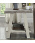 Two-Tone Wood Shelf End Table in Weathered Gray and Beige