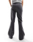 Vero Moda tailored kick flare trousers in medium grey melange