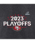 Фото #2 товара Men's Heather Charcoal San Francisco 49ers 2023 NFL Playoffs T-shirt