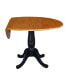 International Concept 42" Round Dual Drop Leaf Pedestal Table