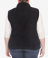 Фото #2 товара Plus Size Women's Zip Up Sherpa Vest Jacket
