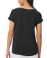 Фото #2 товара Women's Short-Sleeve Button-Detail Top