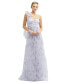 Фото #1 товара Floral Scarf Tie One-Shoulder Tulle Dress with Long Full Skirt