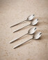 Фото #1 товара Set of shiny steel dessert spoons