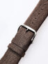 Фото #2 товара Perigaum Textile-leather-strap 28 x 170 mm Brown Silver Clasp