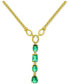 ფოტო #1 პროდუქტის Lab-Grown Green Quartz Lariat Necklace (2-3/4 ct. t.w.) in 18k Gold-Plated Sterling Silver, 16" + 2" extender