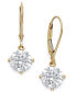 Cubic Cubic Zirconia Leverback Earrings in 14k Gold (4-1/2 ct. t.w.)