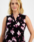 ფოტო #3 პროდუქტის Petite Abstract-Print Shell Top