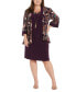 Фото #1 товара Plus Size Floral Jacket & Necklace Dress