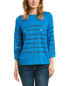 Фото #1 товара Edinburgh Knitwear Sequin Stripe Sweater Women's