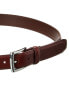 Фото #2 товара Brass Mark Stitched Leather Dress Belt Men's