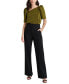 Фото #4 товара Women's Pull-On Front-Seam Straight Leg Trousers