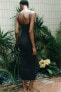 Фото #8 товара Длинное платье из полиамида ZARA