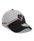 Фото #1 товара Головной убор New Era мужской серый, черный Baltimore Ravens 2023 Sideline 9FORTY Adjustable Hat