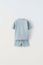 Plush t-shirt and bermuda shorts co-ord with label detail