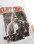 ASOS DESIGN oversized heavyweight t-shirt with kurt cobain licence graphic in cream Бежевый, M - EU 40-42 - фото #3