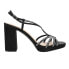 Nina Summer Block Heels Womens Black Dress Sandals SUMMER-LS-003