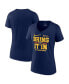 Women's Navy Denver Nuggets 2023 NBA Finals Champions Half Court Hometown Originals Plus Size V-Neck T-shirt