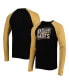 Фото #2 товара Men's Black New Orleans Saints Current Raglan Long Sleeve T-shirt