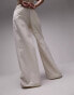 Topshop co-ord linen-blend wide leg trouser in oatmeal