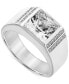 ფოტო #1 პროდუქტის Men's Lab-Created White Sapphire (6-1/3 ct. t.w.) Ring in Sterling Silver