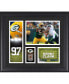 Фото #1 товара Kenny Clark Green Bay Packers Framed 15" x 17" Player Collage with a Piece of Game-Used Football