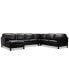 Фото #1 товара Virton 136" 4-Pc. Leather Chaise Sectional Sofa, Created for Macy's