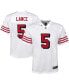 Big Boys and Girls Trey Lance White San Francisco 49ers Alternate Game Jersey