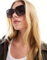 ASOS DESIGN 70s square sunglasses in black