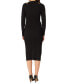 Women's Twisted Ribbed Knit Long-Sleeve Sweater Dress