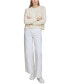 ფოტო #5 პროდუქტის Women's Mixed Cable-Knit Drop-Shoulder Sweater