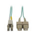 Фото #2 товара Tripp N816-01M 10Gb Duplex Multimode 50/125 OM3 LSZH Fiber Patch Cable (LC/SC) - Aqua - 1M (3 ft.) - 1 m - OM3 - 2x SC - 2x LC