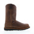 Фото #1 товара Silverado Boots 7707 Mens Brown Leather Slip On Work Boots