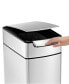 Фото #6 товара Brushed Stainless Steel 40 Liter Fingerprint Proof Slim Touch Bar Trash Can