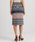 Фото #2 товара Petite Soft Textile Print Pencil Skirt