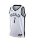 Фото #3 товара Men's and Women's Kevin Durant White Brooklyn Nets Swingman Jersey - Association Edition