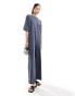 Фото #1 товара ASOS DESIGN oversized t-shirt jumpsuit with pockets in grey