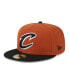 Men's Rust, Black Cleveland Cavaliers Two-Tone 59FIFTY Fitted Hat